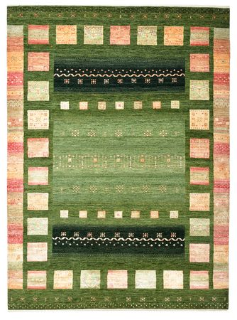 Gabbeh Rug - Loribaft Indus - 238 x 173 cm - green