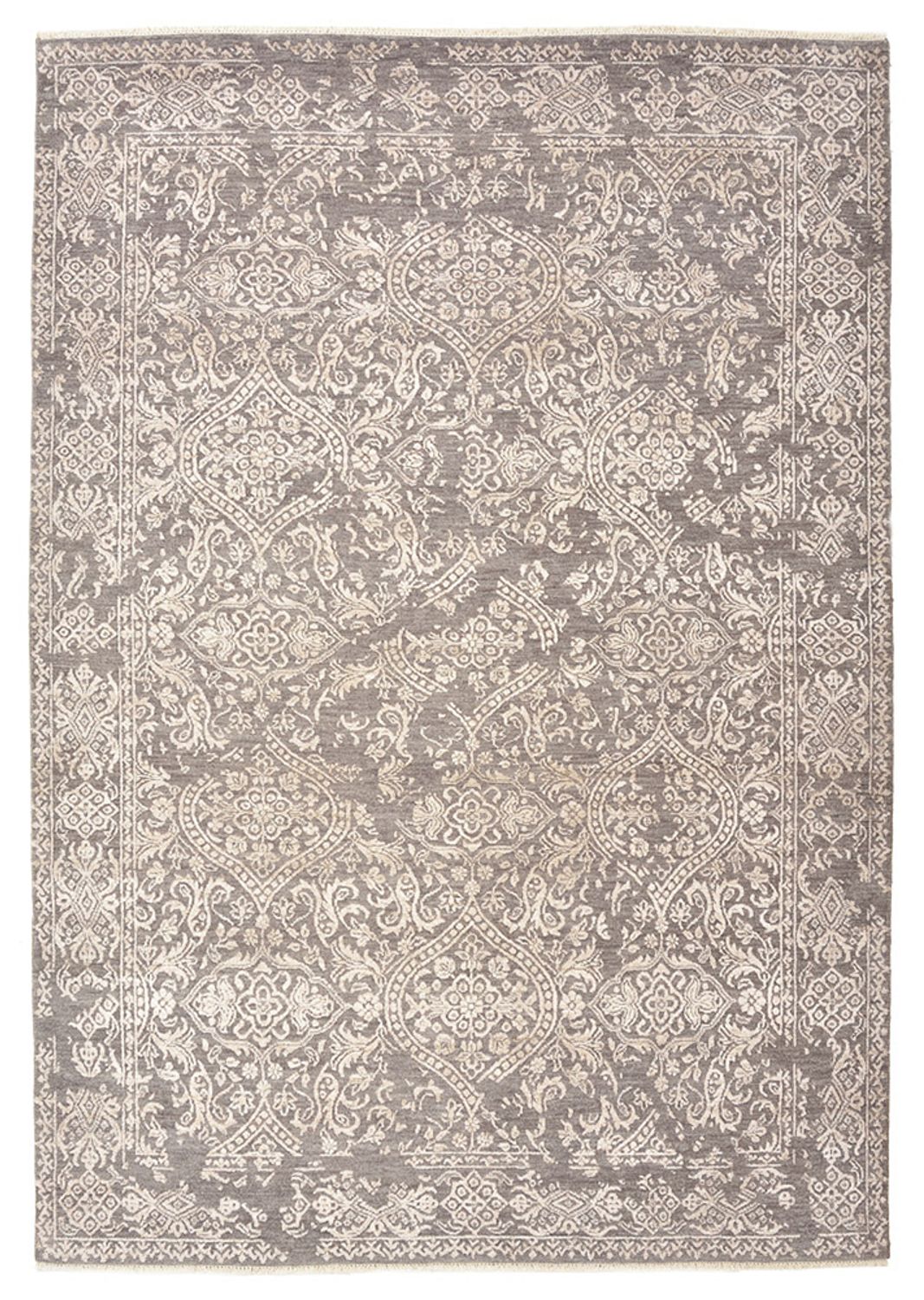 Tapis design - 215 x 152 cm - gris clair