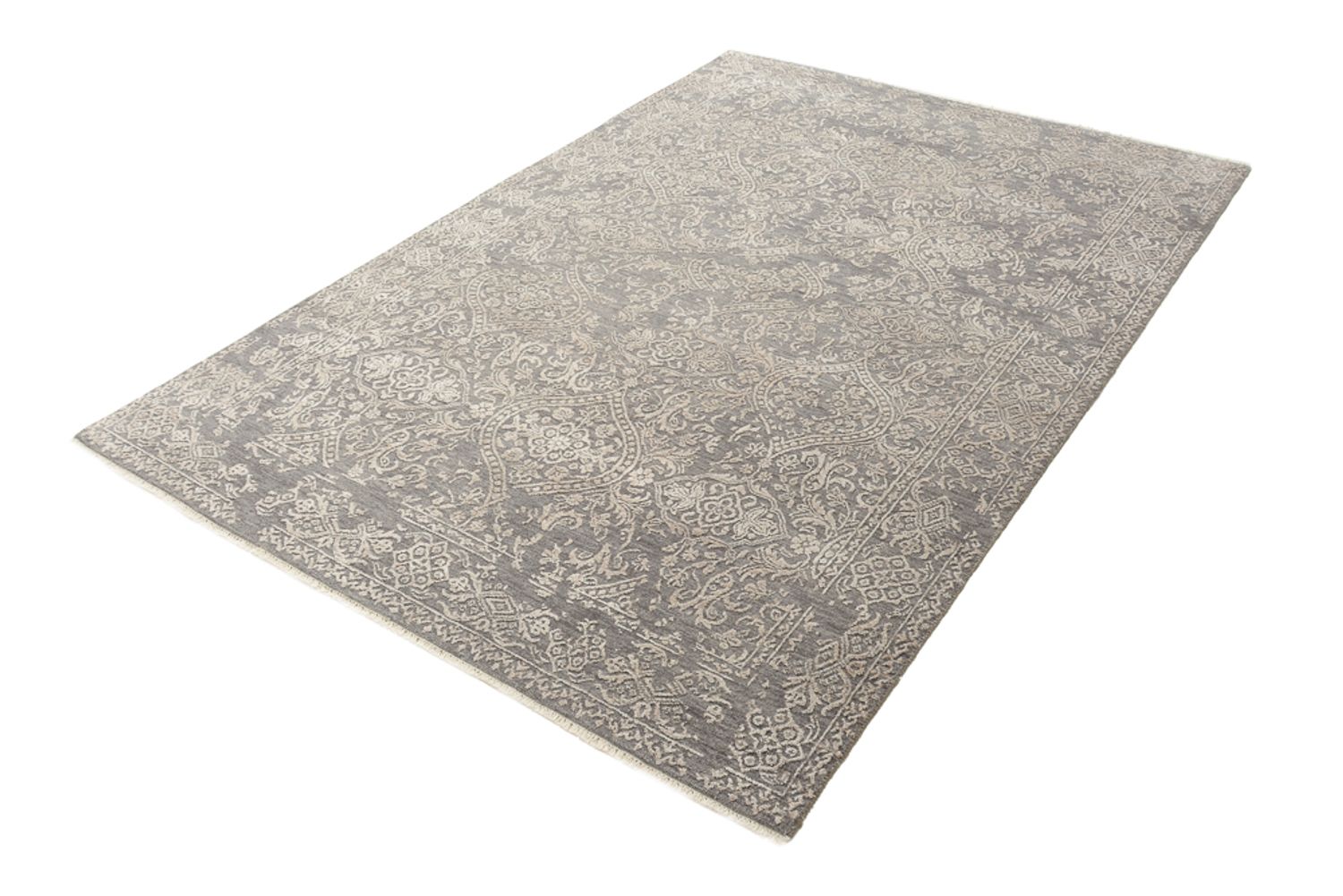 Tapis design - 215 x 152 cm - gris clair