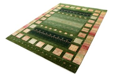 Gabbeh Rug - Loribaft Indus - 245 x 178 cm - green