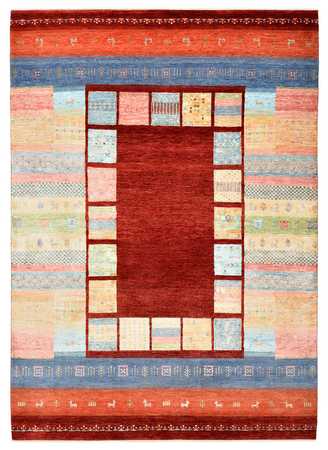 Tapis Gabbeh - Loribaft Indus - 242 x 176 cm - multicolore