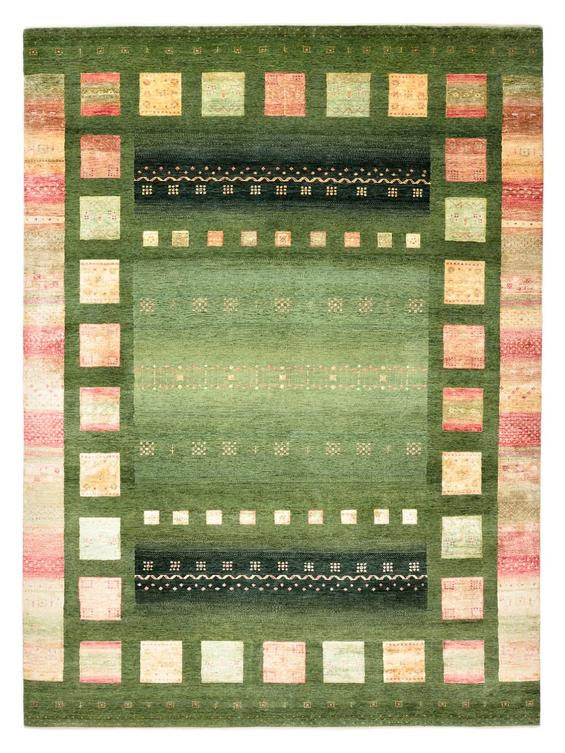 Gabbeh Rug - Loribaft Indus - 343 x 251 cm - multicolored