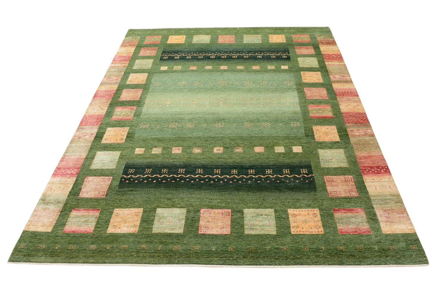 Tapete Gabbeh - Loribaft Indus - 343 x 251 cm - multicolorido