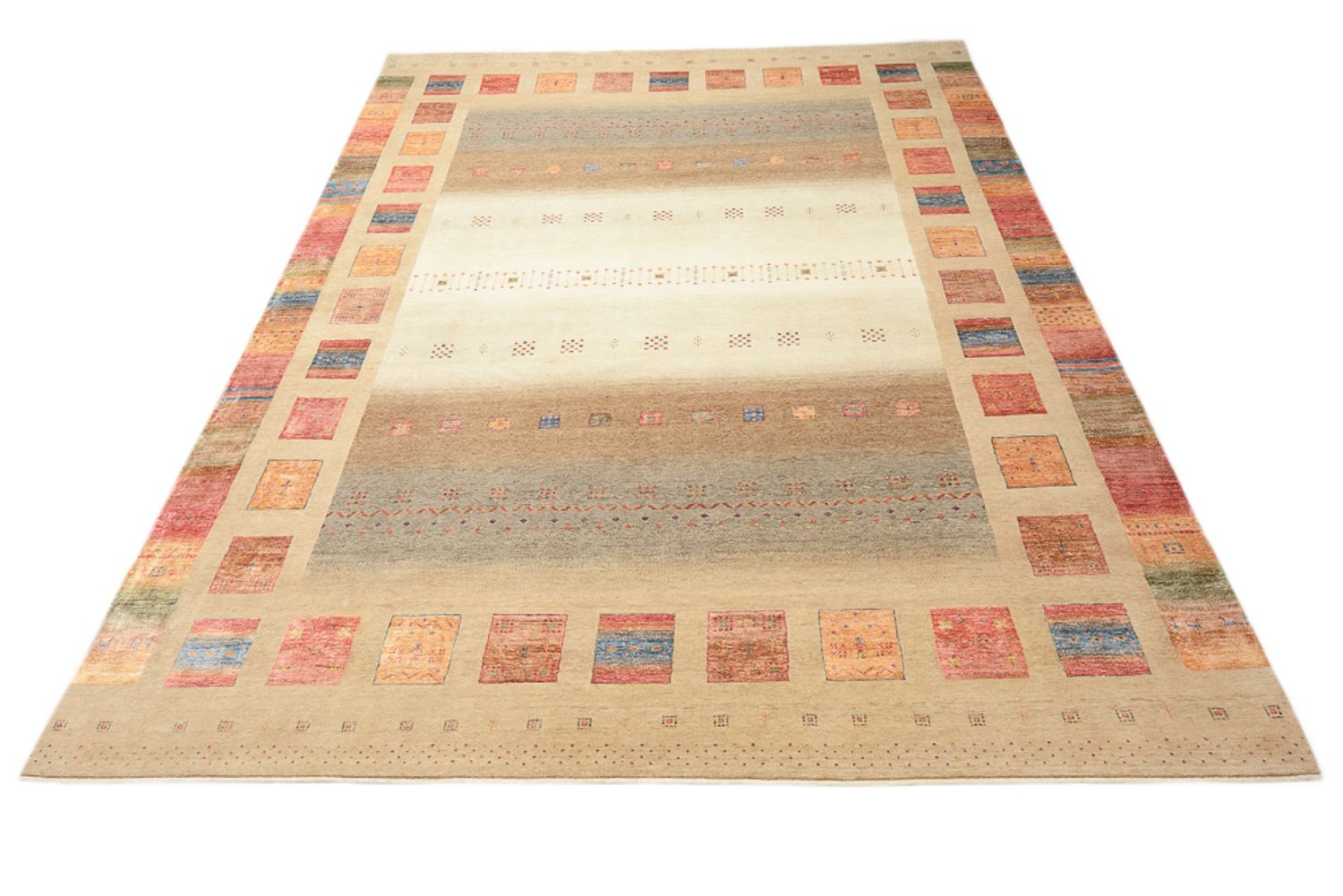 Tapis Gabbeh - Loribaft Indus - 400 x 301 cm - multicolore