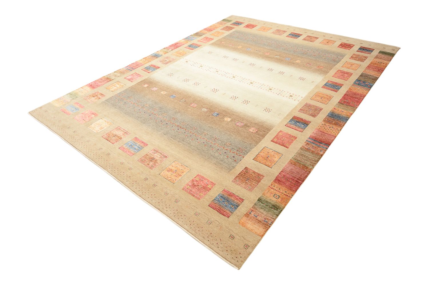 Tapis Gabbeh - Loribaft Indus - 400 x 301 cm - multicolore