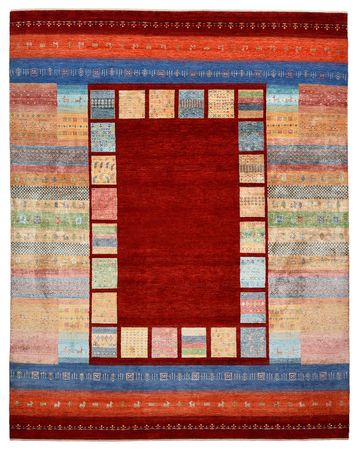 Gabbeh Rug - Loribaft Indus - 305 x 243 cm - red