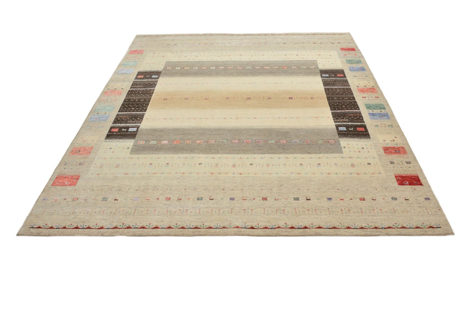 Tappeto Gabbeh - Loribaft Indus - 300 x 253 cm - beige chiaro