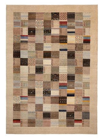 Tapis Gabbeh - Loribaft Indus - 348 x 248 cm - beige foncé