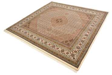 Alfombra oriental - Tabriz cuadrado  - 203 x 201 cm - beige oscuro