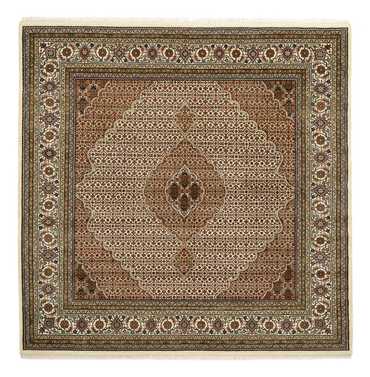 Tapis oriental - Tabriz carré  - 203 x 201 cm - beige foncé