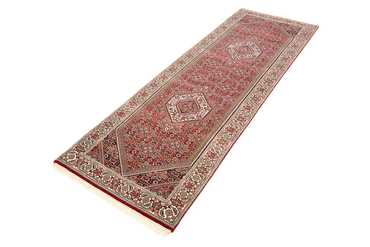 Runner Perser Rug - Bidjar - 246 x 79 cm - bordeaux red