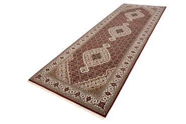 Tapis de couloir Tapis oriental - Tabriz - 362 x 122 cm - beige clair