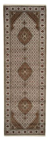 Biegacz Dywan orientalny - Tabriz - 372 x 121 cm - jasny beż