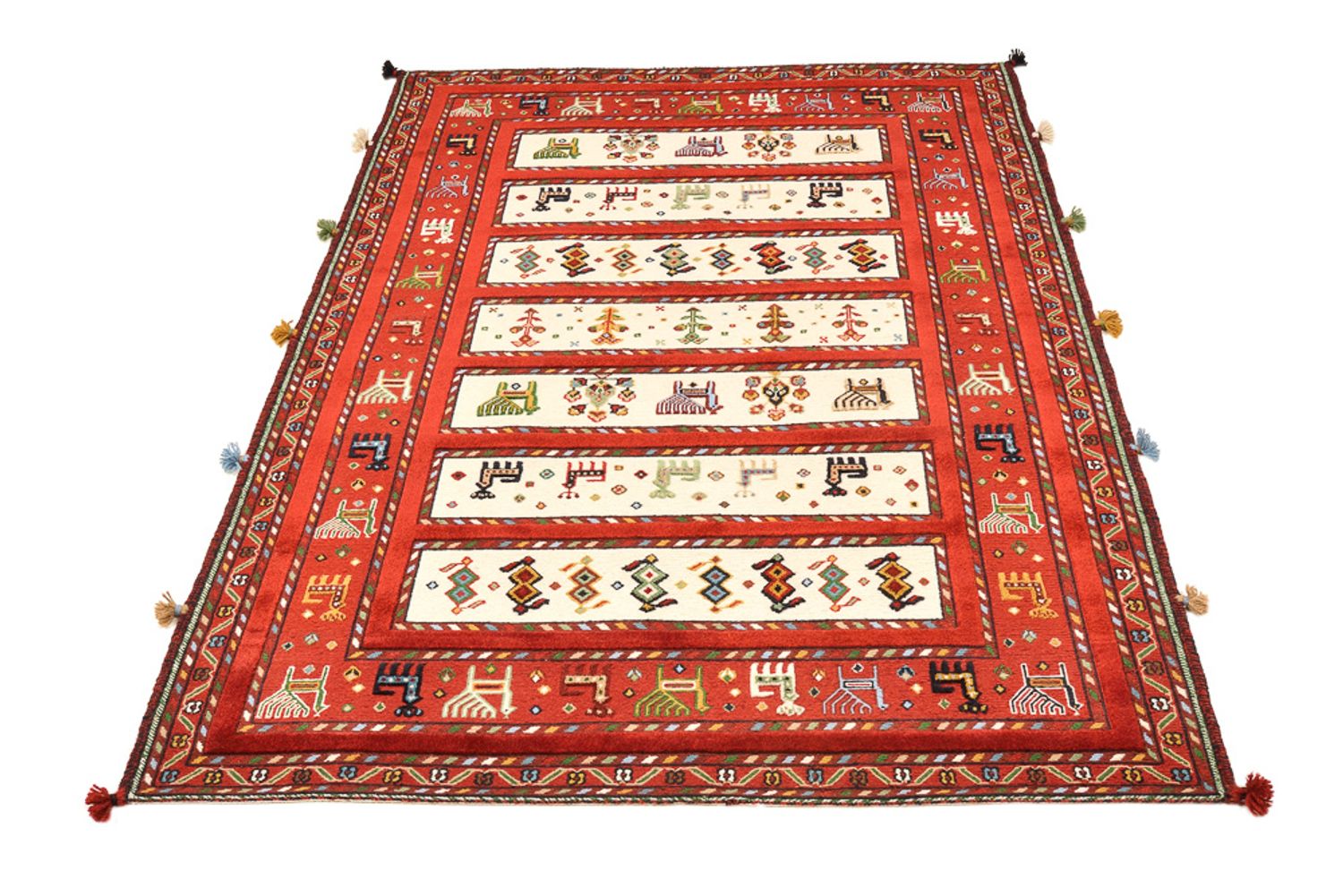 Tapis oriental - 184 x 126 cm - beige clair