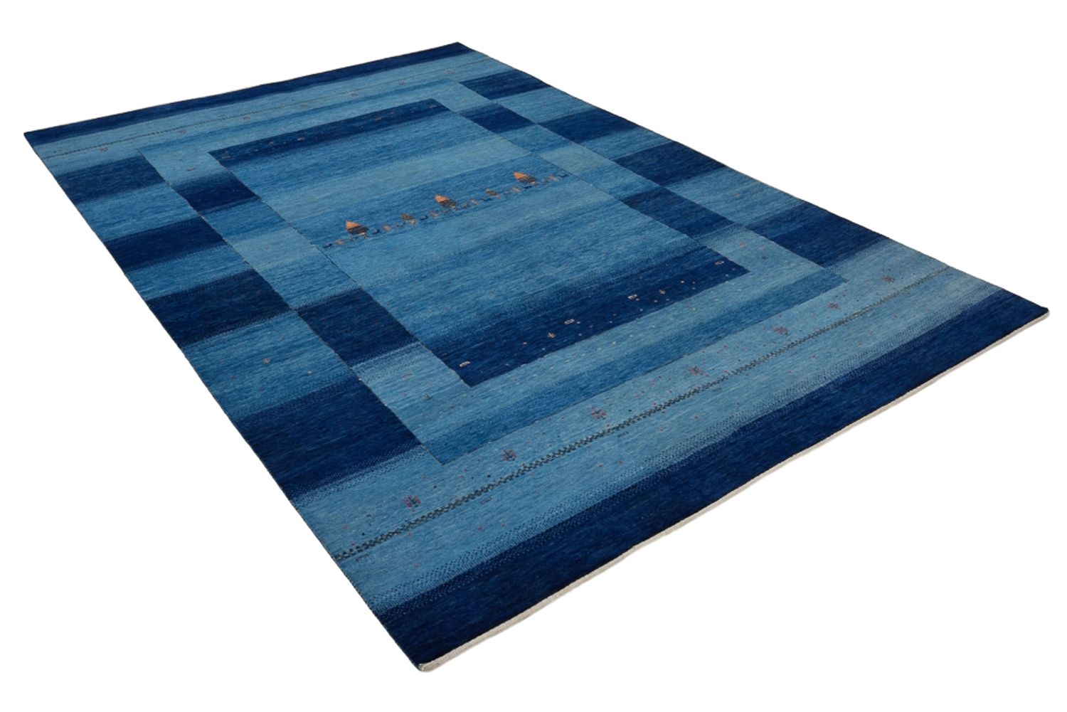 Tapete Gabbeh - Loribaft Indus - 342 x 253 cm - azul