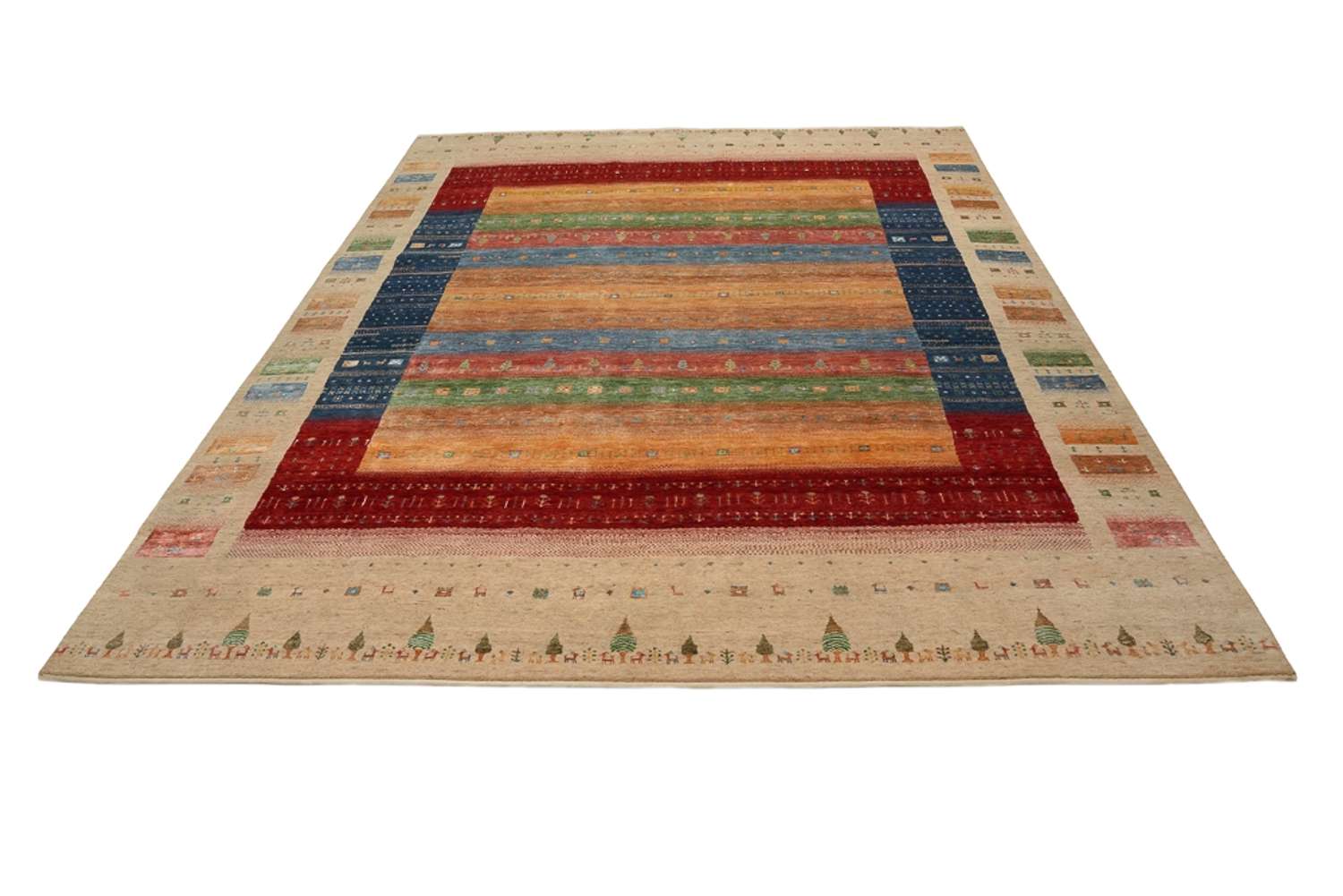 Gabbeh koberec - Loribaft Indus - 343 x 241 cm - vícebarevné