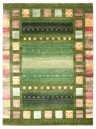 Tapis Gabbeh - Loribaft Indus - 340 x 249 cm - vert