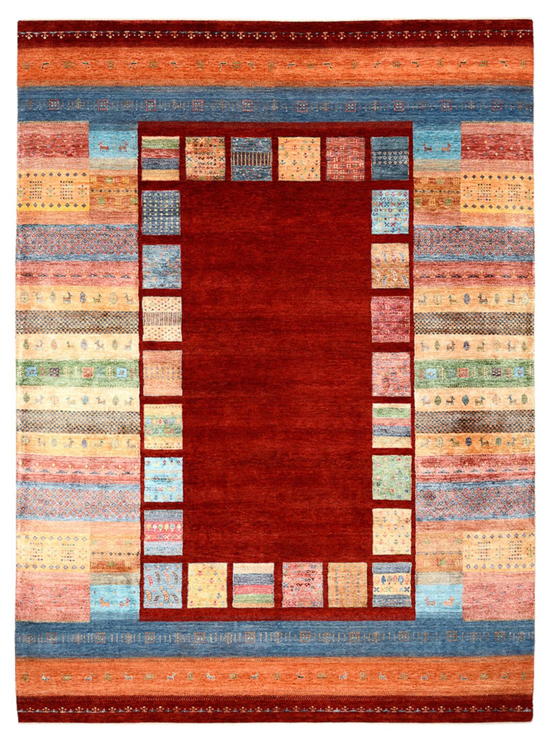 Tapis Gabbeh - Loribaft Indus - 342 x 253 cm - rouge