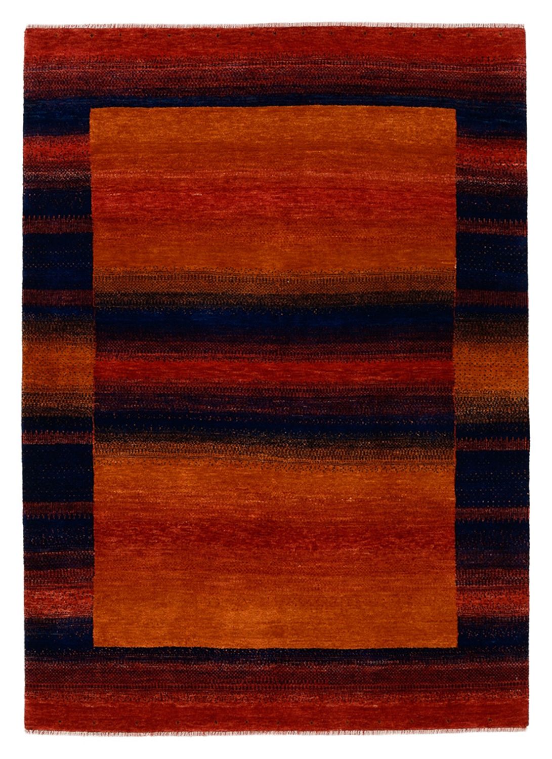 Gabbeh koberec - Loribaft Indus - 200 x 144 cm - rezavá