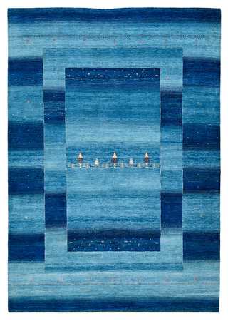 Tappeto Gabbeh - Loribaft Indus - 294 x 205 cm - blu mare