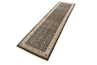 Loper Oosters tapijt - Bijar - Indus - 304 x 83 cm - donker beige