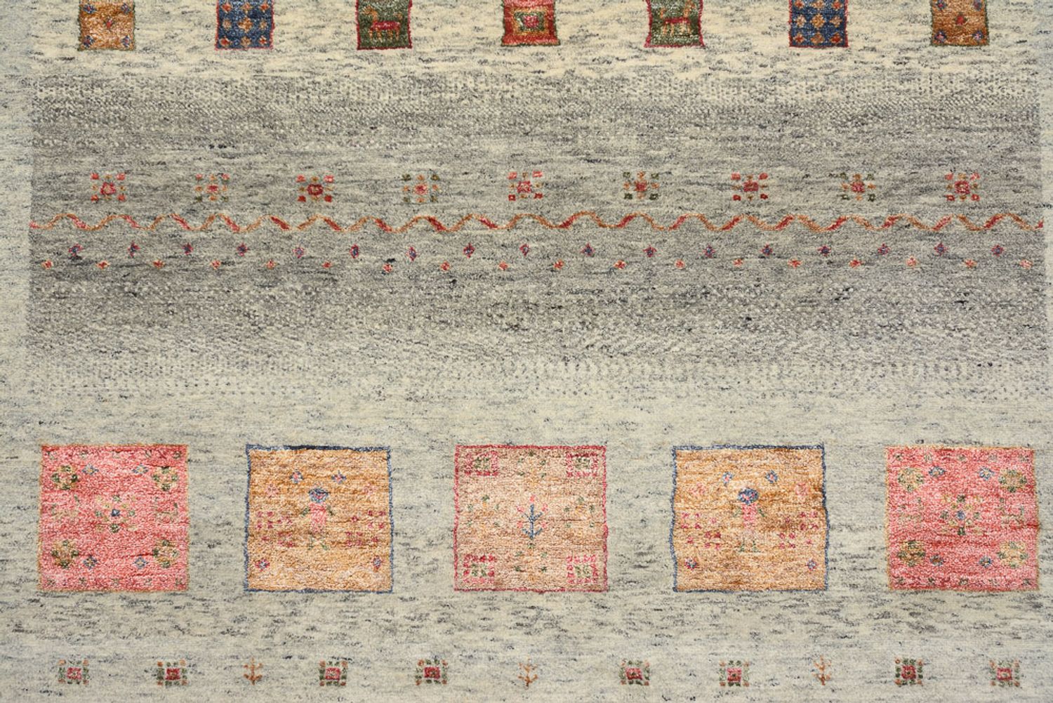 Dywan Gabbeh - Loribaft Indus - 242 x 177 cm - ciemny beż