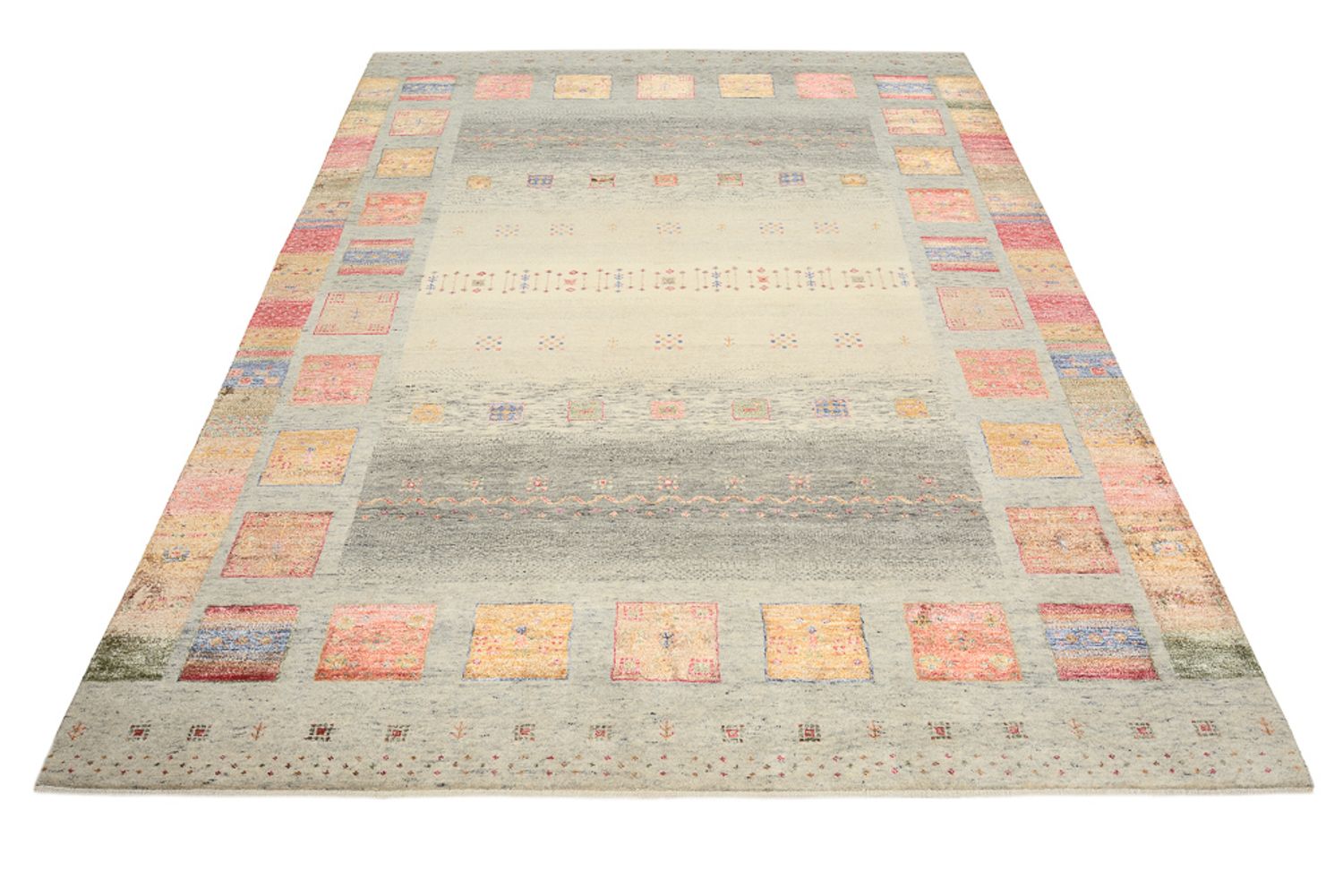 Tappeto Gabbeh - Loribaft Indus - 242 x 177 cm - beige scuro