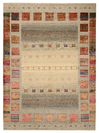 Tapis Gabbeh - Loribaft Indus - 242 x 177 cm - beige foncé