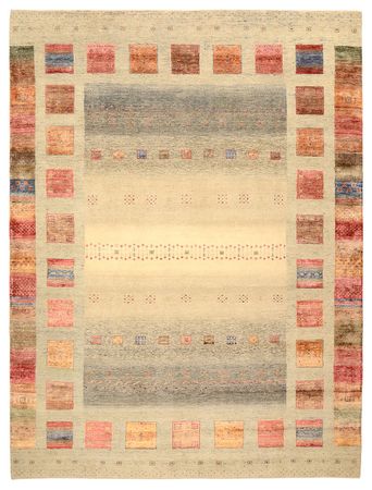 Tapis Gabbeh - Loribaft Indus - 336 x 250 cm - beige foncé