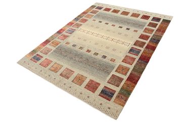 Gabbeh Rug - Loribaft Indus - 204 x 154 cm - dark beige