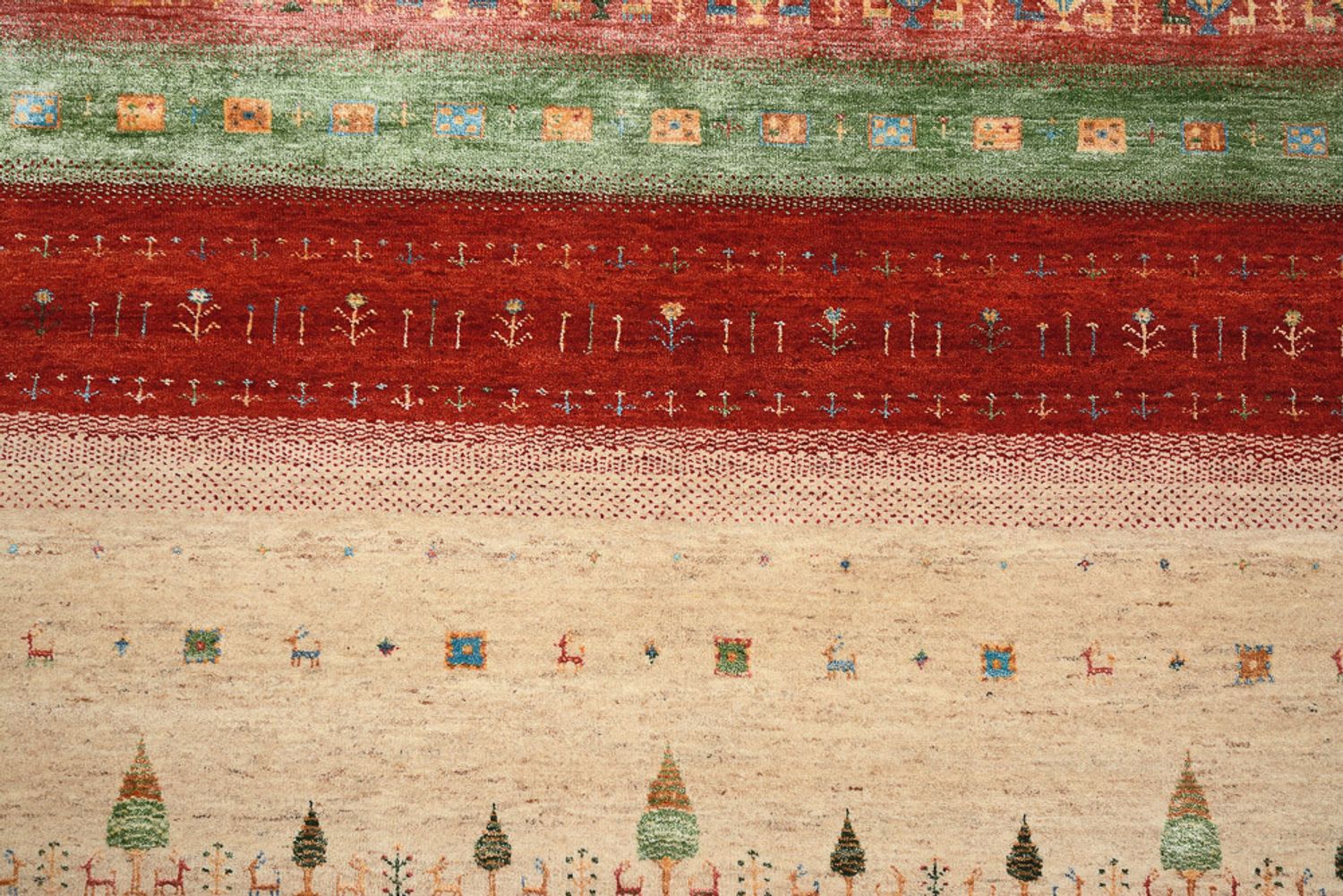 Dywan Gabbeh - Loribaft Indus - 236 x 205 cm - wielokolorowy