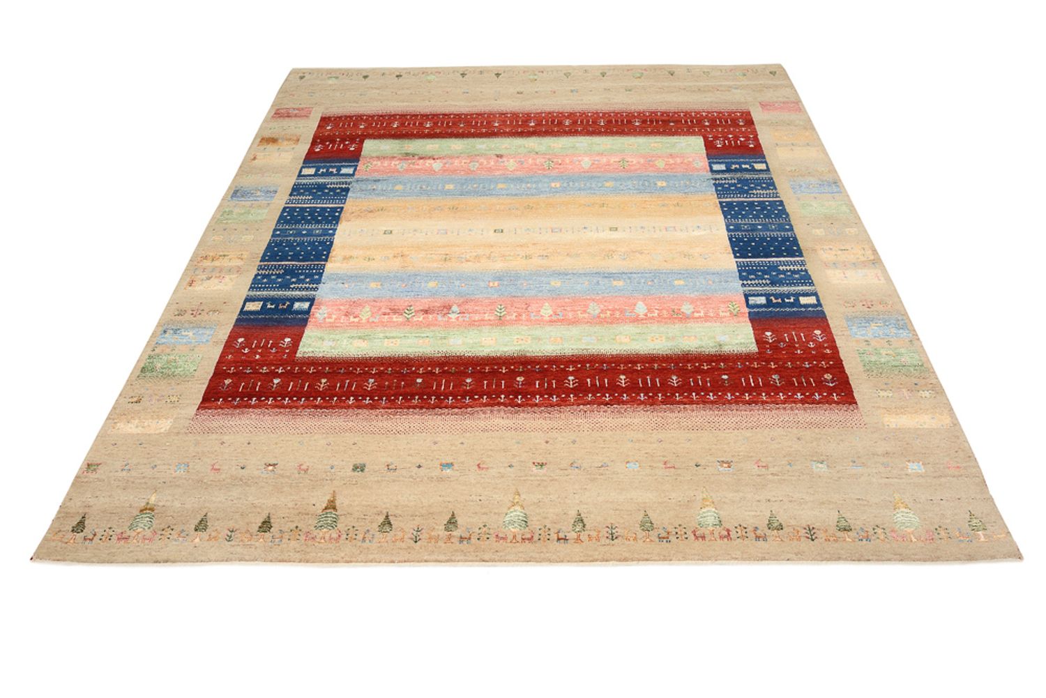 Gabbeh Rug - Loribaft Indus - 236 x 205 cm - multicolored