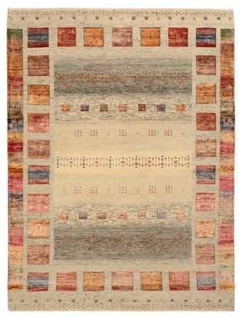 Tapis Gabbeh - Loribaft Indus - 205 x 154 cm - beige foncé