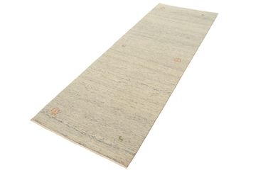 Tapis de couloir Tapis Gabbeh - Loribaft Indus - 241 x 85 cm - beige foncé