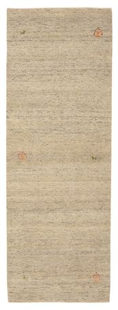 Tappeto corsia Tappeto Gabbeh - Loribaft Indus - 237 x 82 cm - beige scuro