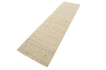 Tapis de couloir Tapis Gabbeh - Loribaft Indus - 295 x 80 cm - beige foncé