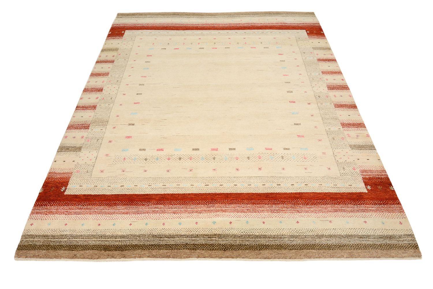 Tappeto Gabbeh - Loribaft Indus - 206 x 156 cm - beige chiaro