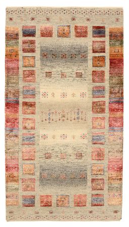 Tapete Gabbeh - Loribaft Indus - 140 x 75 cm - multicolorido