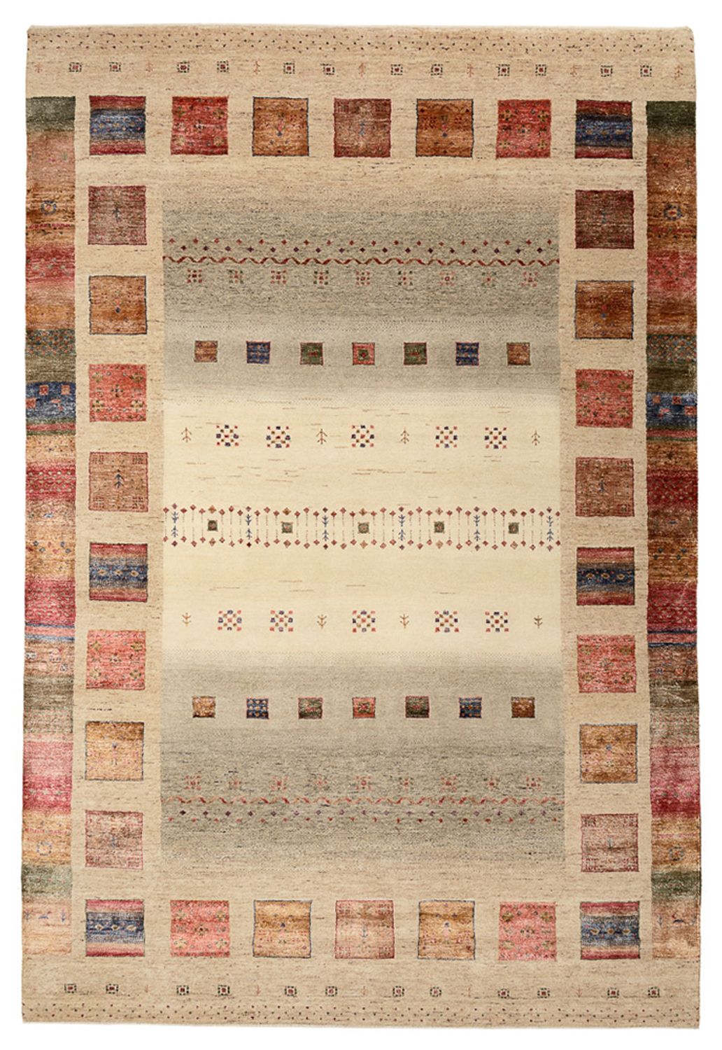 Tapis Gabbeh - Loribaft Indus - 304 x 204 cm - multicolore