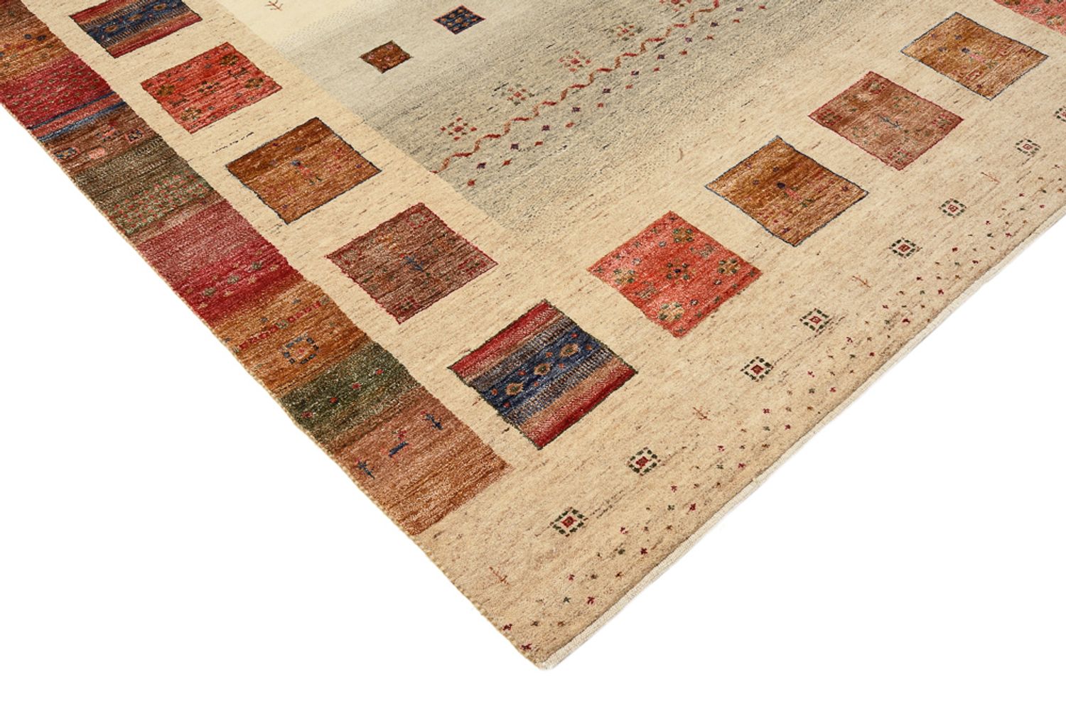 Alfombra Gabbeh - Loribaft Indus - 304 x 204 cm - multicolor