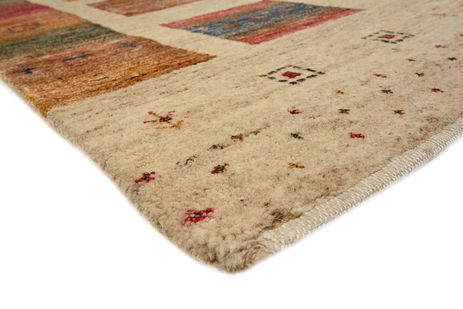 Tappeto Gabbeh - Loribaft Indus quadrato  - 205 x 203 cm - multicolore