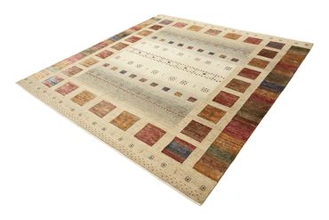 Tapete Gabbeh - Loribaft Indus praça  - 253 x 249 cm - multicolorido