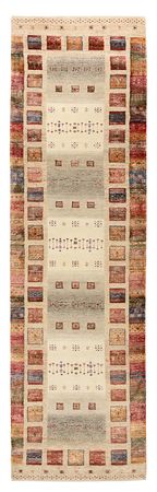 Runner Gabbeh Rug - Loribaft Indus - 298 x 84 cm - multicolored