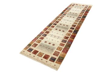 Tappeto corsia Tappeto Gabbeh - Loribaft Indus - 298 x 84 cm - multicolore