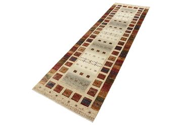 Tapis de couloir Tapis Gabbeh - Loribaft Indus - 295 x 82 cm - multicolore