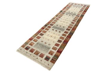 Tappeto corsia Tappeto Gabbeh - Loribaft Indus - 294 x 82 cm - multicolore