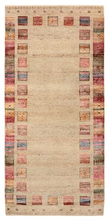 Corredor Tapete Gabbeh - Loribaft Indus - 204 x 95 cm - multicolorido