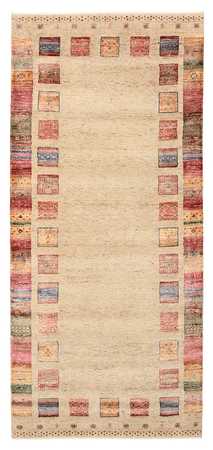 Runner Gabbeh Rug - Loribaft Indus - 202 x 94 cm - multicolored