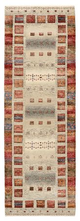 Corredor Tapete Gabbeh - Loribaft Indus - 256 x 84 cm - multicolorido