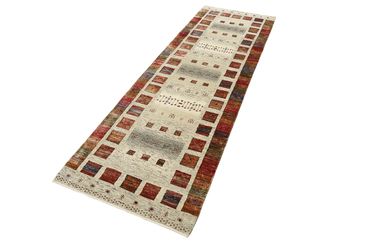 Runner Gabbeh Rug - Loribaft Indus - 256 x 84 cm - multicolored